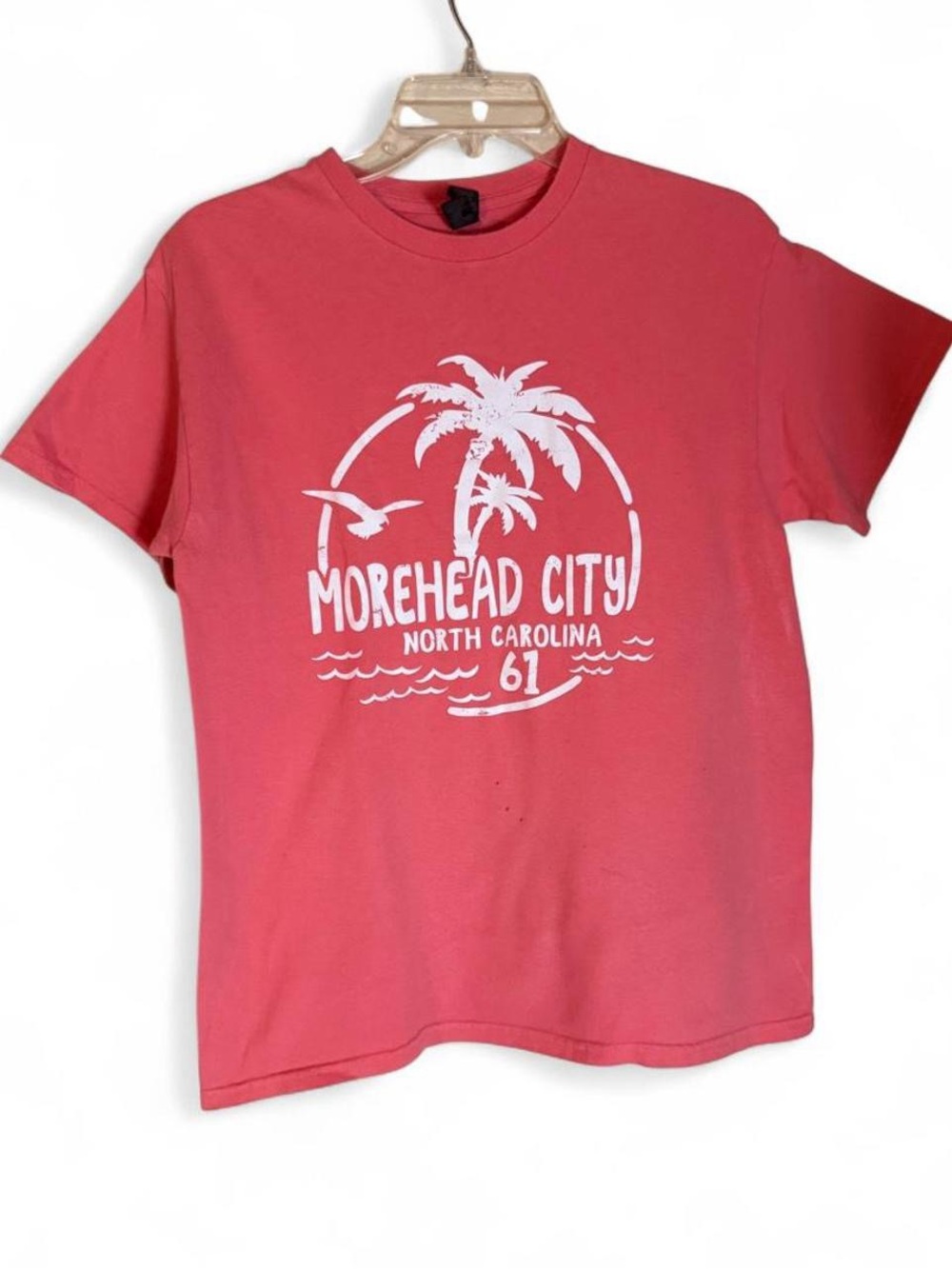 Gildan Coral Pink Morehead City Graphic Tee